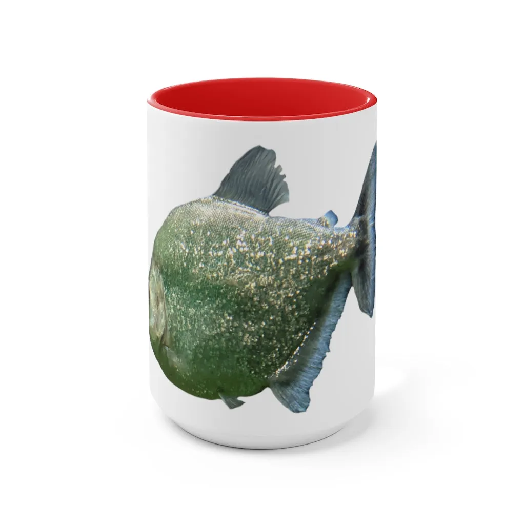 Glitter Green Fish Accent Mug