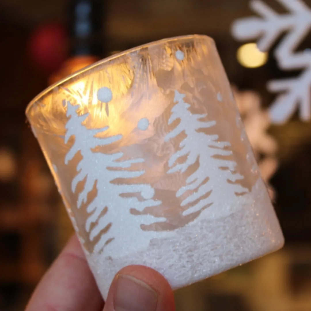 Glitter Tree Tealight Holder