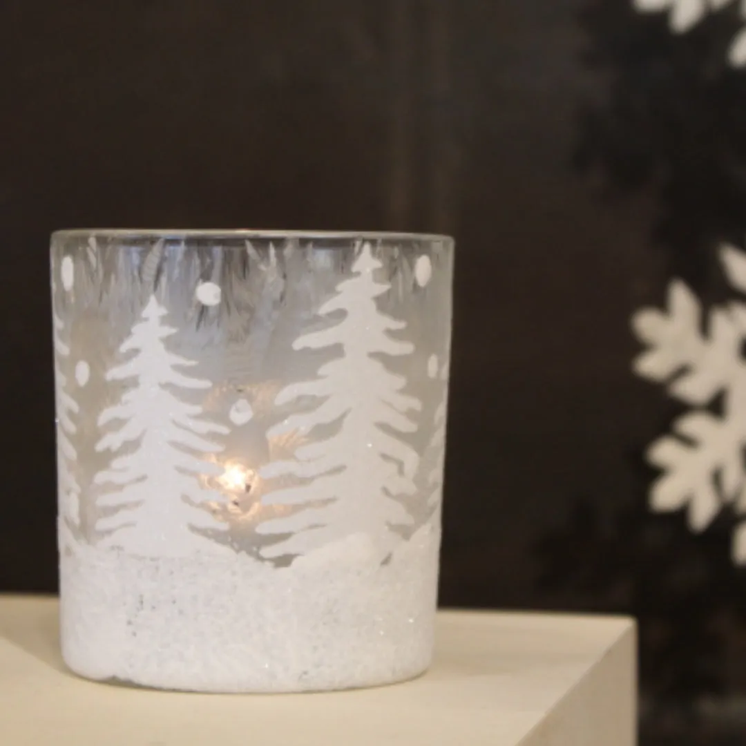 Glitter Tree Tealight Holder