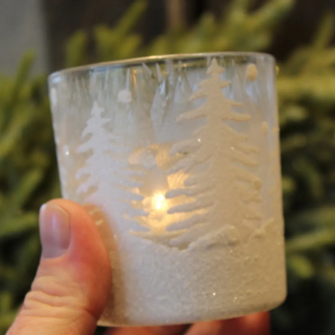 Glitter Tree Tealight Holder