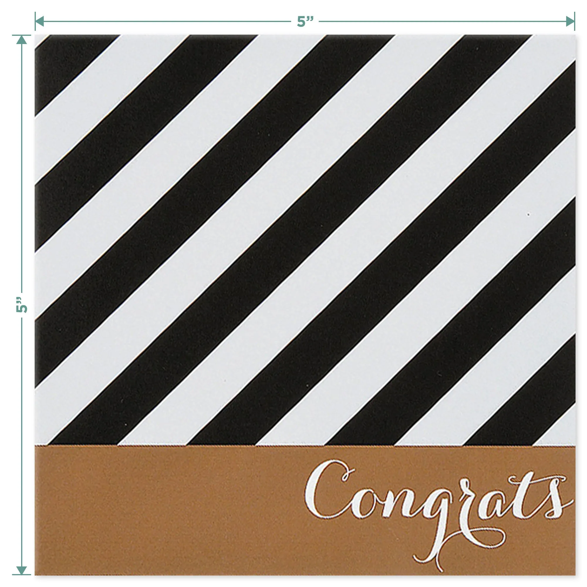 Graduation Party Supplies - Black & Gold Grad Square Paper Dessert Plates and Beverage Napkins (Serves 16)