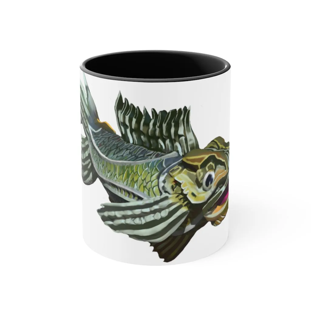 Green Fish Accent Mug