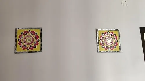 Handmade Lippan Art Mandala Wall Mirror Decor, Diwali Gift