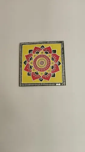 Handmade Lippan Art Mandala Wall Mirror Decor, Diwali Gift