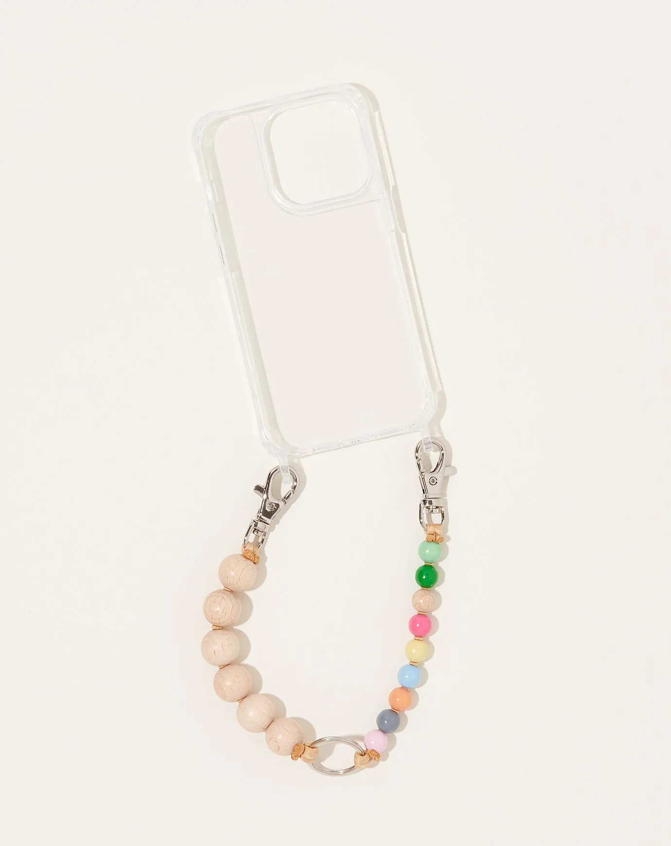 Handykette Short iPhone Holder in Natural and Pastel Mix