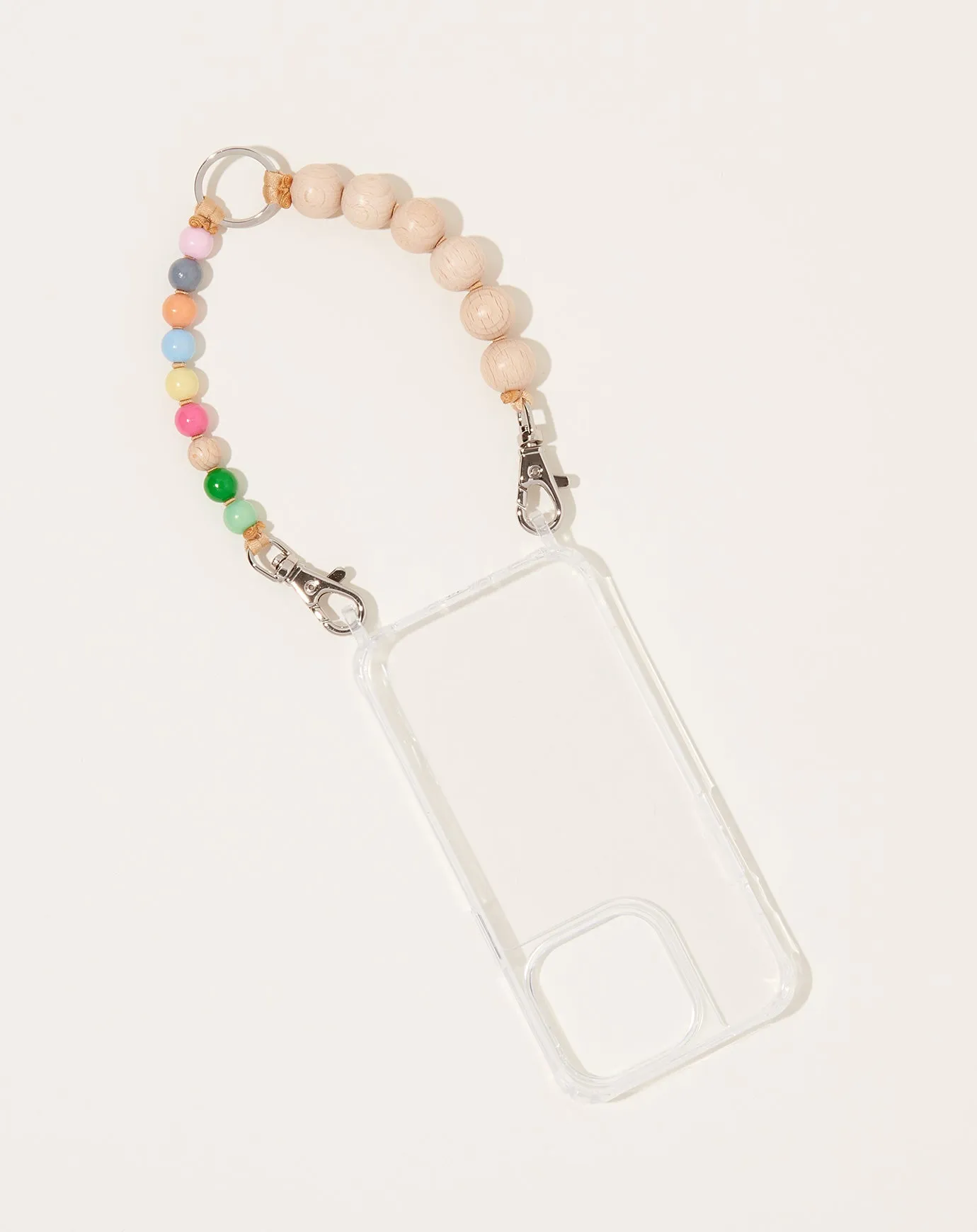 Handykette Short iPhone Holder in Natural and Pastel Mix