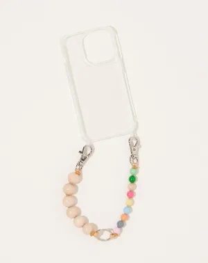 Handykette Short iPhone Holder in Natural and Pastel Mix