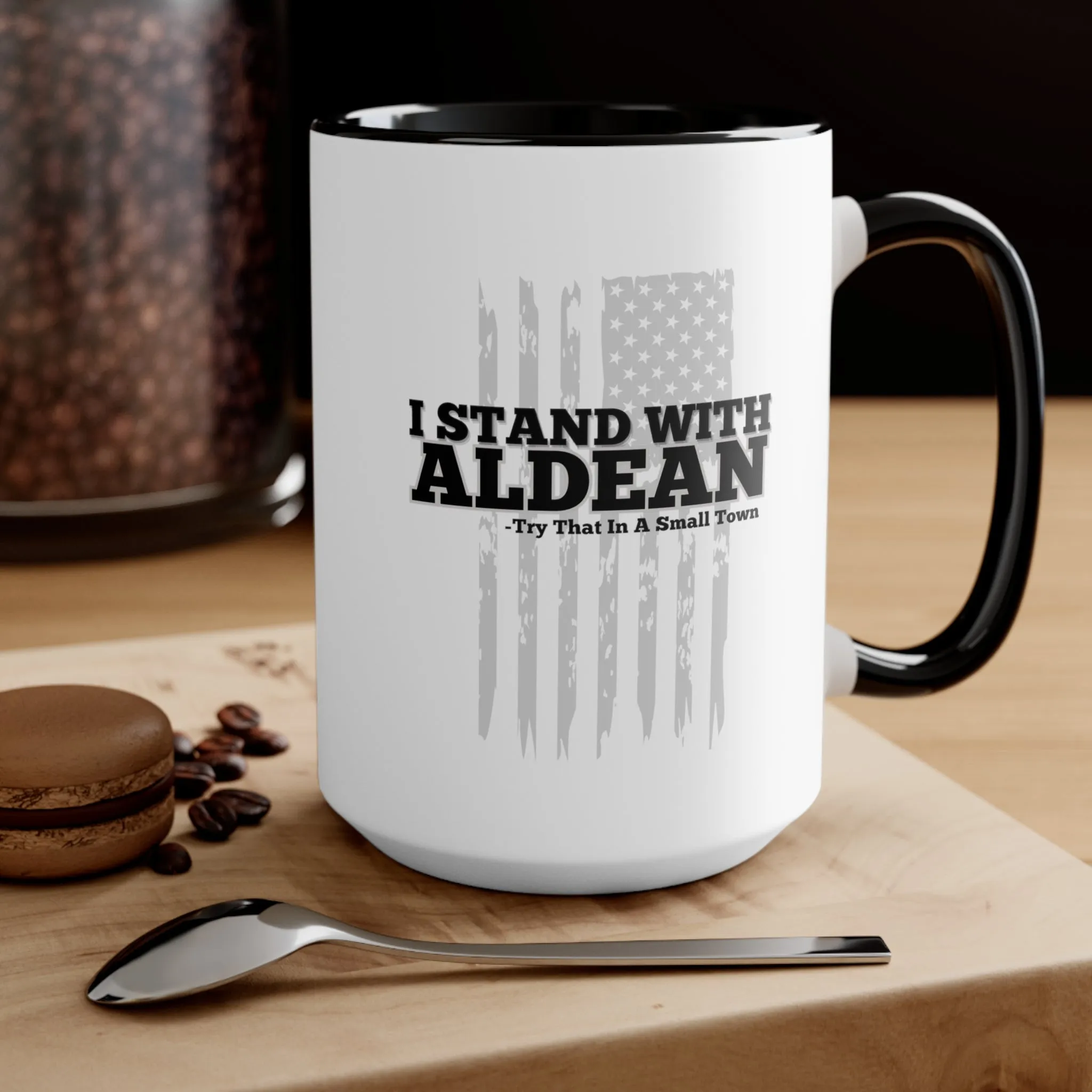 I Stand With Aldean "Try that in a small town" Mug (2 Sizes, 3 Colors)