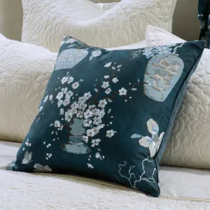 Ikebana Teal Cushion - 50x50