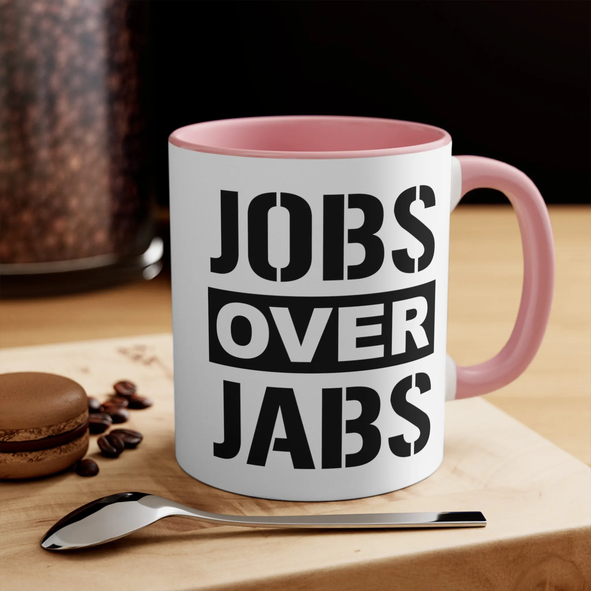 Jobs Over Jabs Mug (2 sizes, 3 colors)