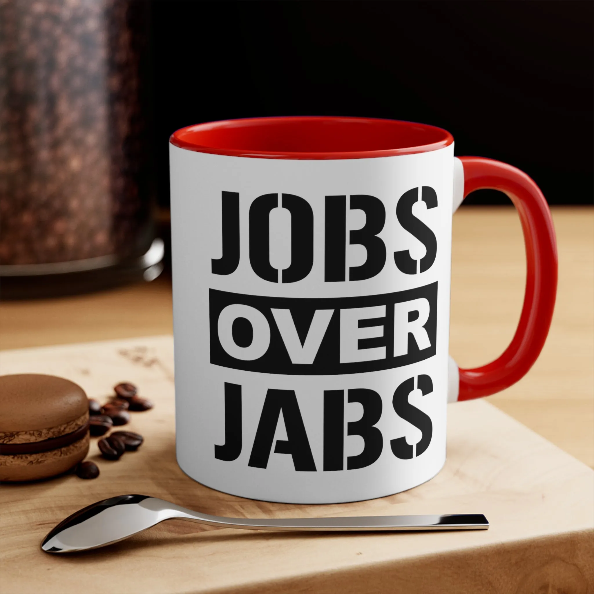 Jobs Over Jabs Mug (2 sizes, 3 colors)