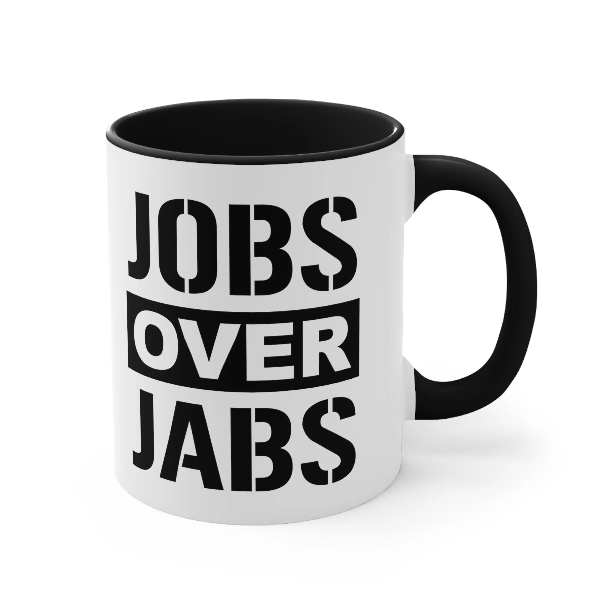 Jobs Over Jabs Mug (2 sizes, 3 colors)