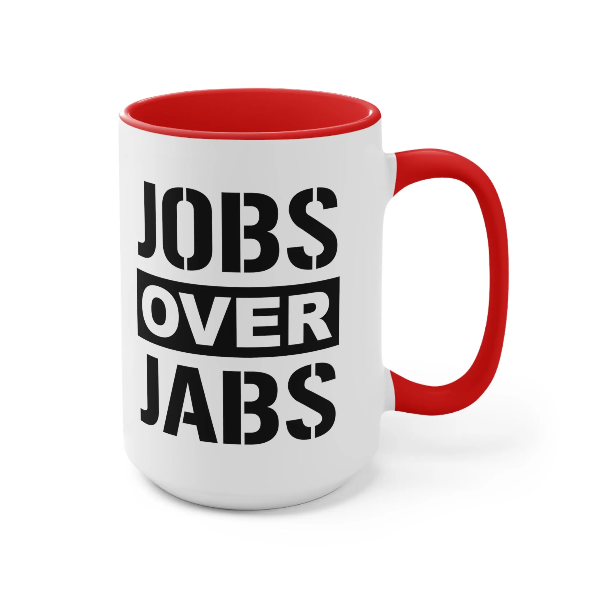 Jobs Over Jabs Mug (2 sizes, 3 colors)