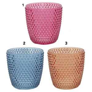 Joe Davies 9cm Bright Glass Spot Candle Pot (Choice of 3)