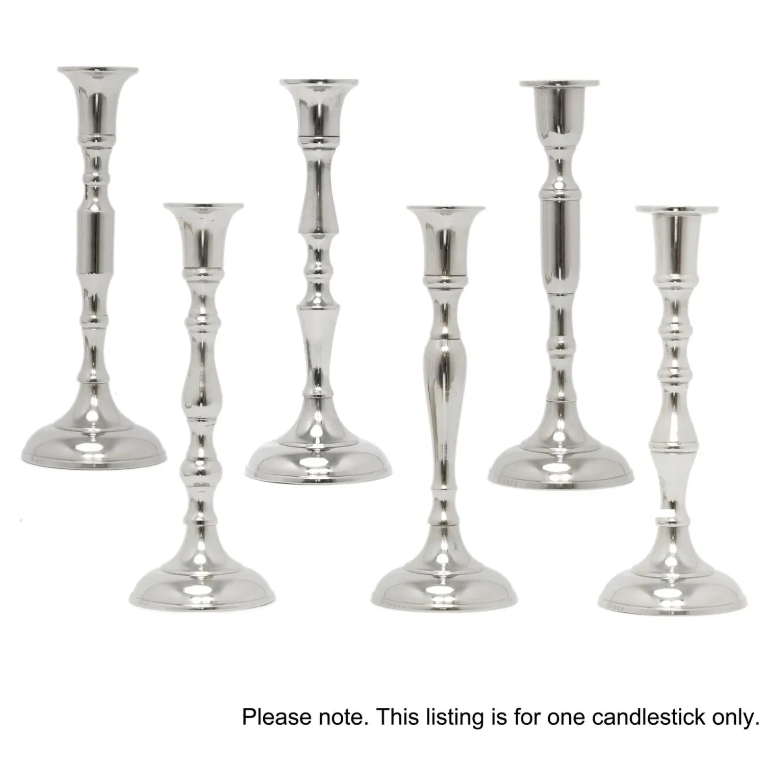 Koopman 20cm Silver Candlestick Candle Holder