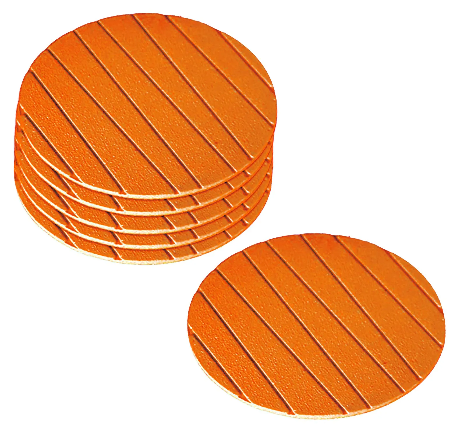 Kuber Industries Soft EVA Foam Set of 6 Pcs Non Slip Heat Insulation Coasters for Tea Coffee Cups Mugs Beer Cans Bar Glass (Orange)-HS_38_KUBMART21353, Standard