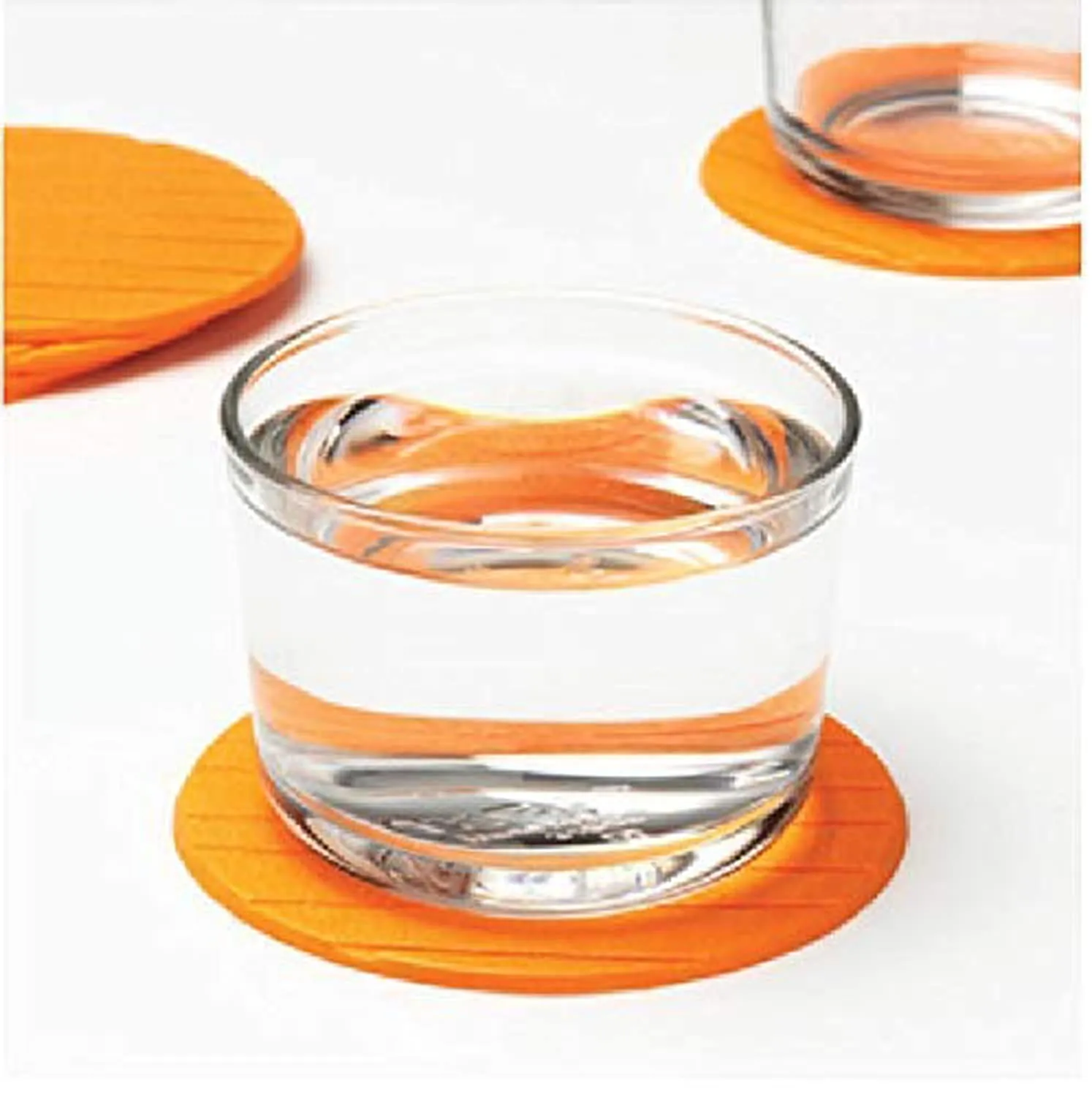 Kuber Industries Soft EVA Foam Set of 6 Pcs Non Slip Heat Insulation Coasters for Tea Coffee Cups Mugs Beer Cans Bar Glass (Orange)-HS_38_KUBMART21353, Standard