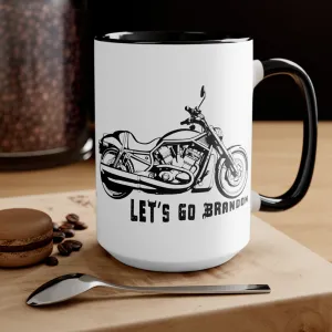 Let's Go Brandon, Motorcycle (LGB1B)  Mug (2 sizes, 3 colors)