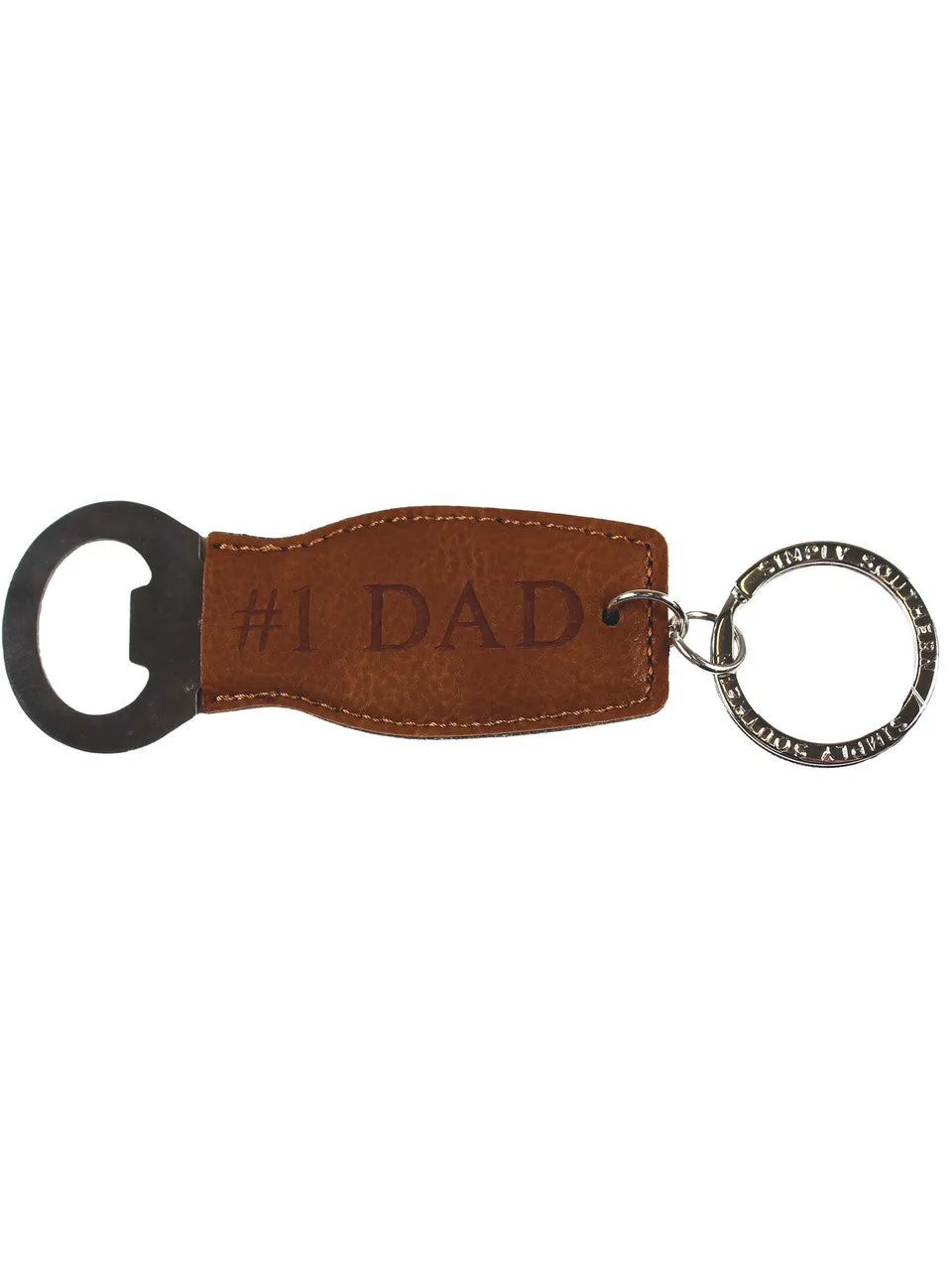 Men's Leather Bottle Opener Keychain -4 Styles