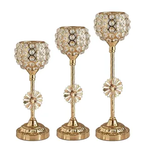 Metal Crystal Candle Holders Can Be Used As Dining Table Stand During Christmas, A Wedding Or Even For Home Decor