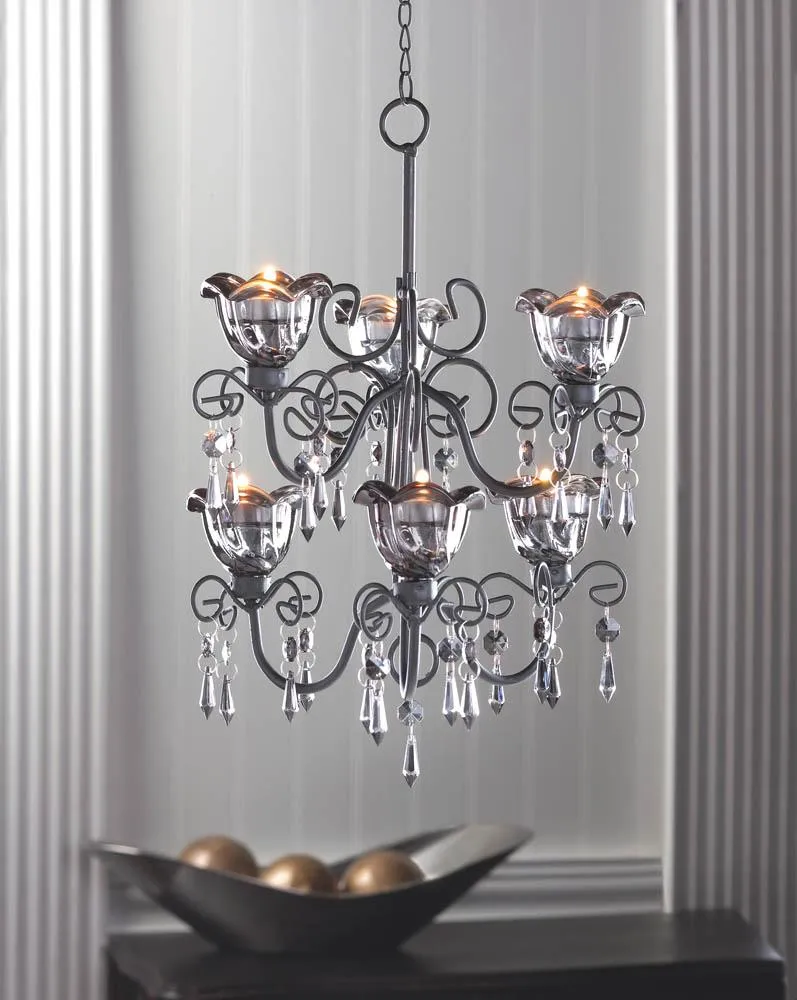 Midnight Blooms Double Chandelier