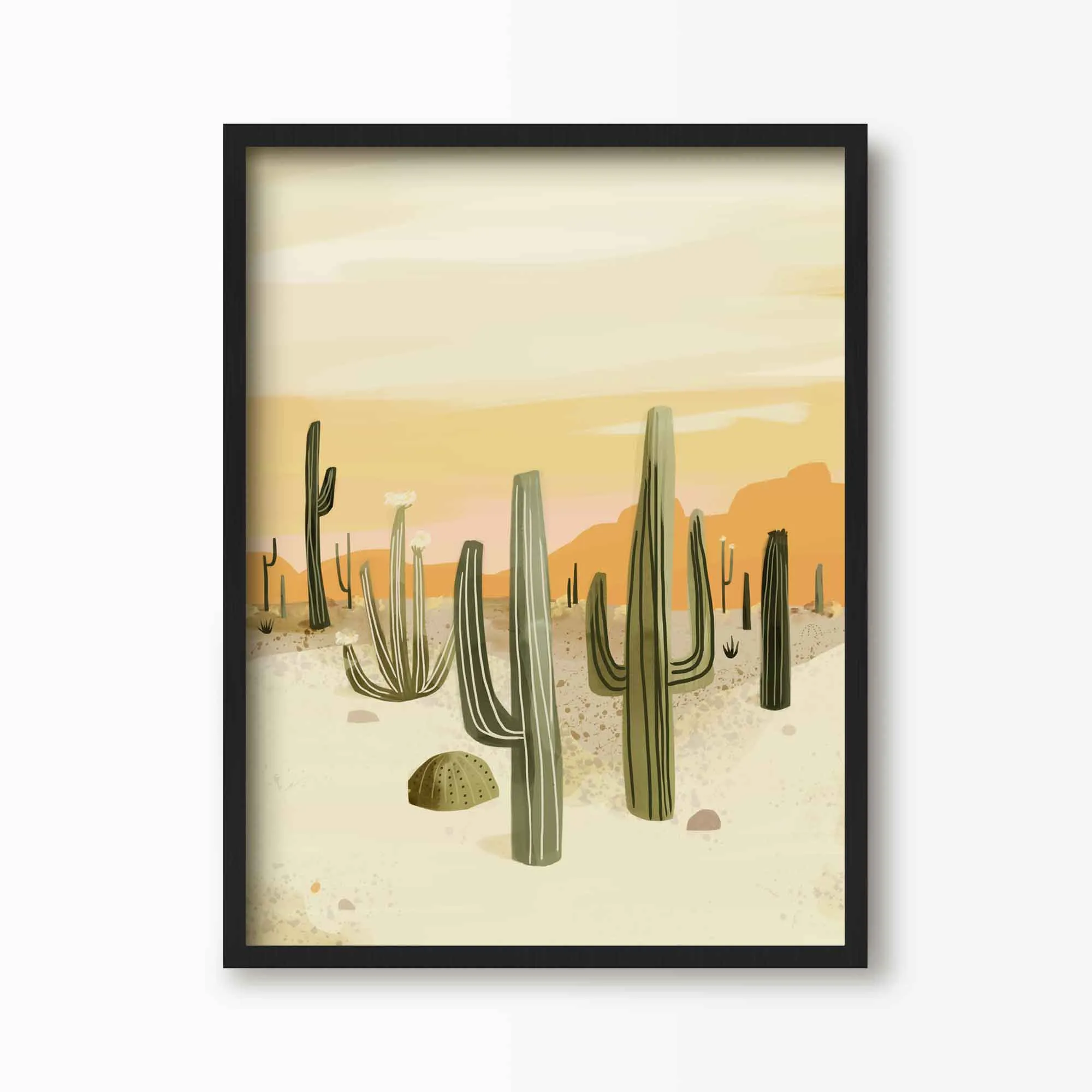 Morocco Desert Cactus Art Print