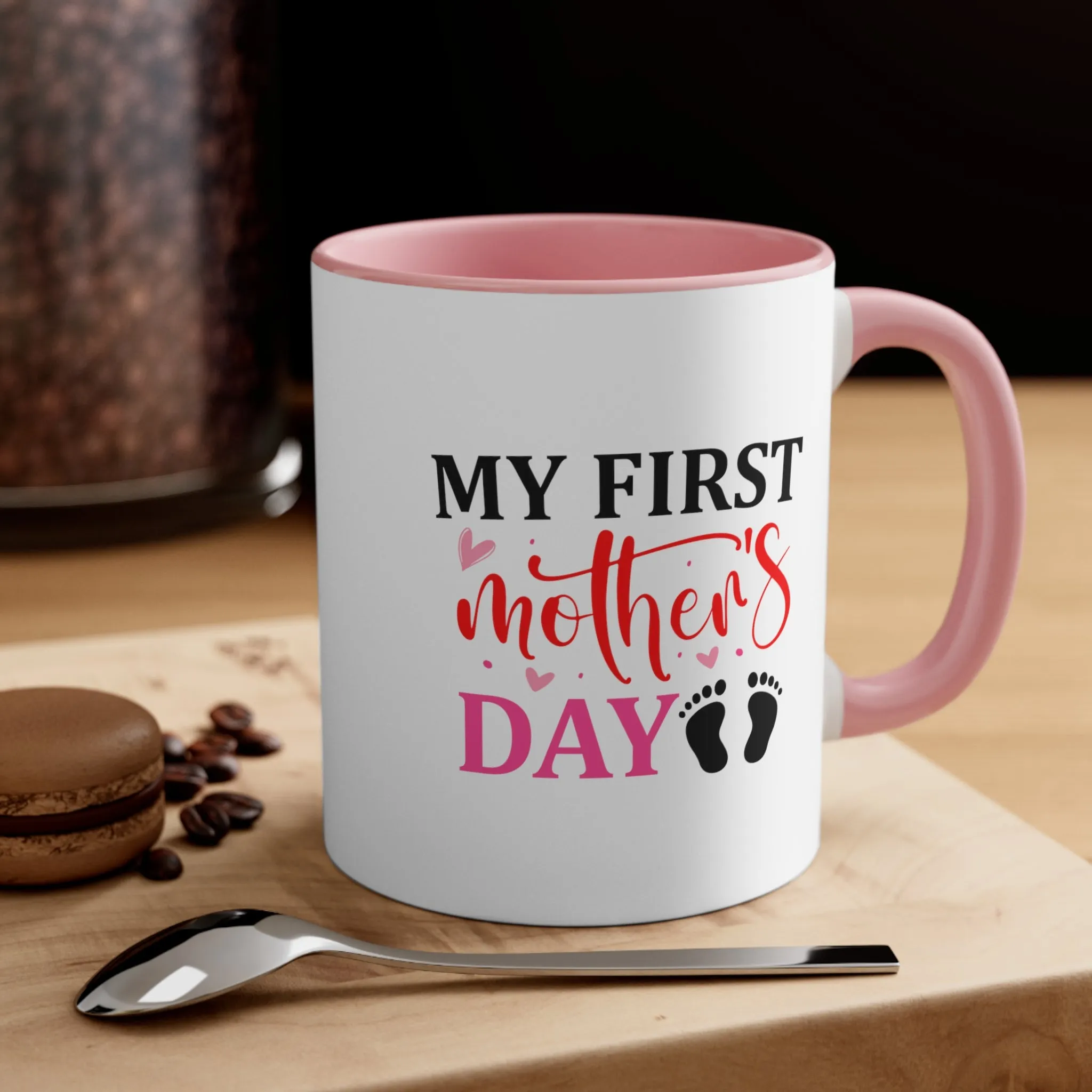 My First Mother's Day Pink Coffee Mug, 11oz Mom Mother Gift Mother Cup Mother's Day Birthday Christmas Gift For Mom Nana