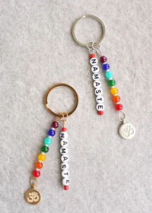 Namaste Bead Keychain