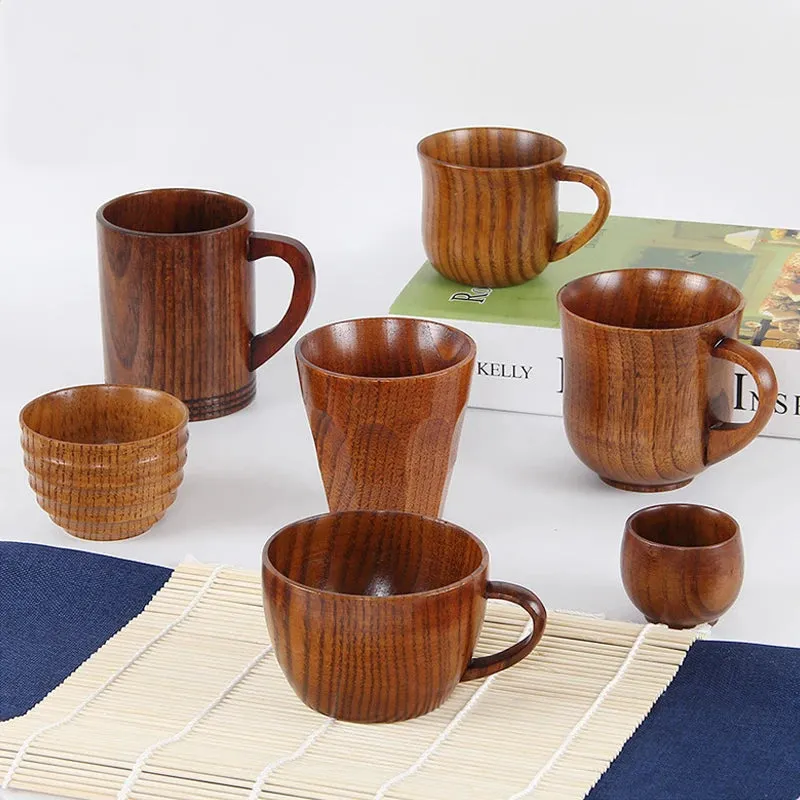 Natural Custom Handmade Wooden Coffee Mug