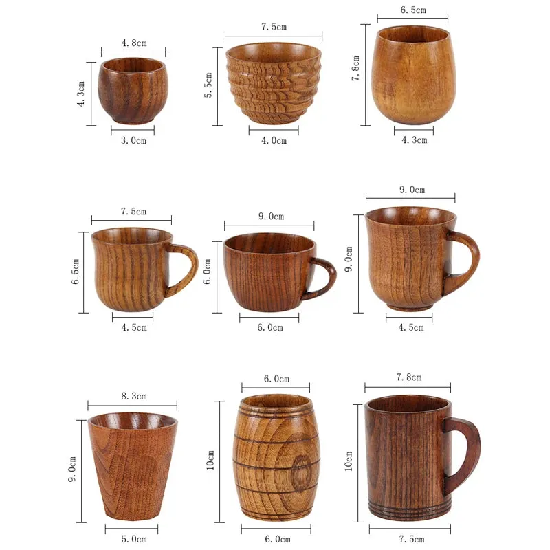 Natural Custom Handmade Wooden Coffee Mug