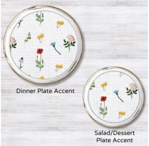 Needle Point Garden Plate Accent