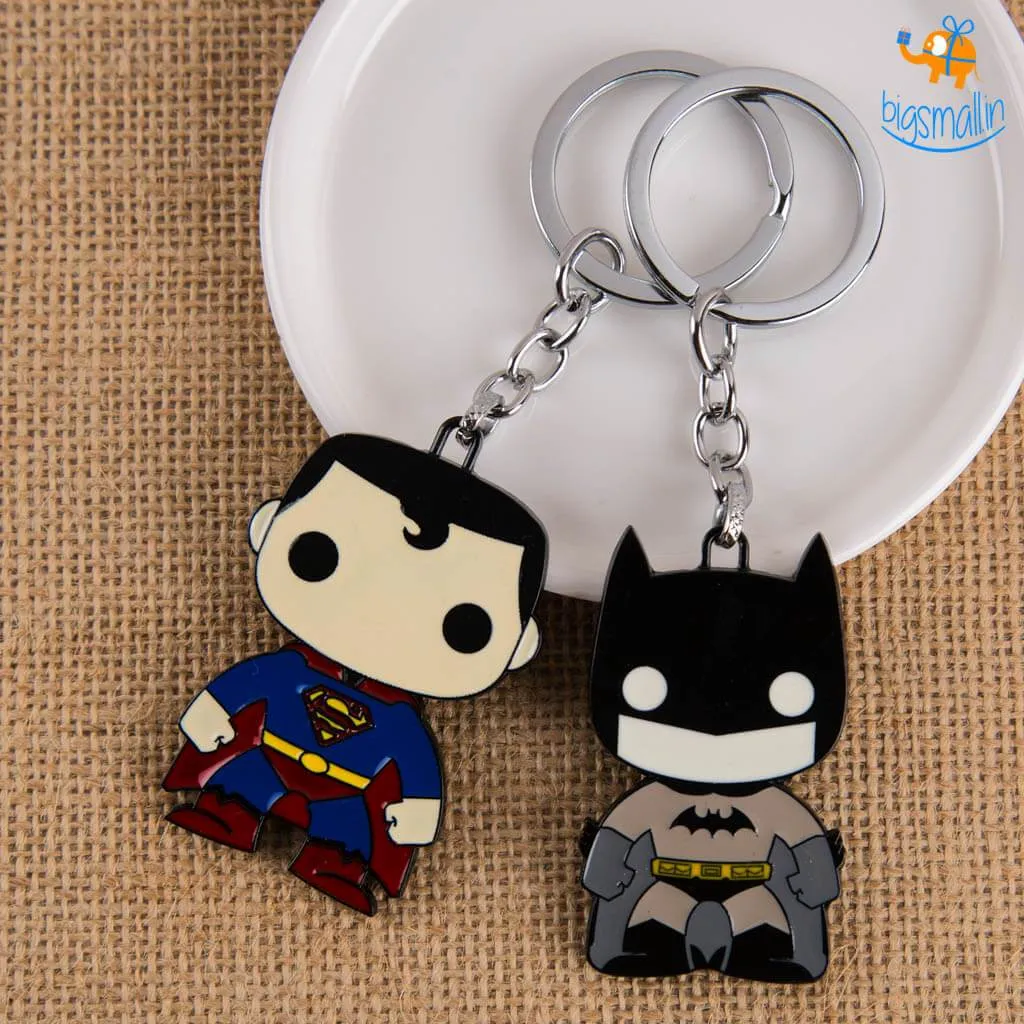 Official Batman vs Superman Metallic Keychains