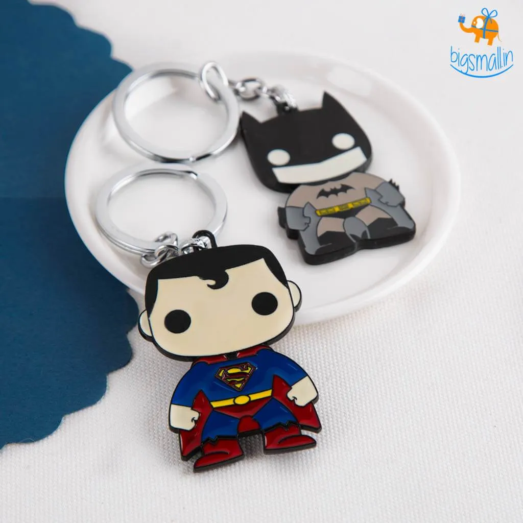 Official Batman vs Superman Metallic Keychains