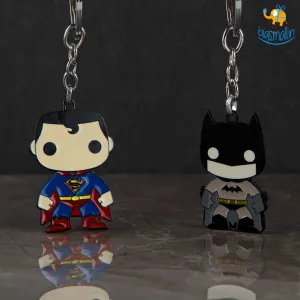 Official Batman vs Superman Metallic Keychains