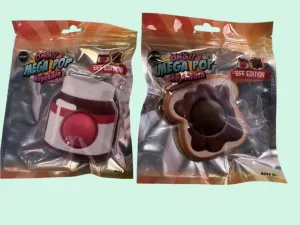 OMG Mega Pop Keychains- BFF Hazelnut Spread and Toast Fidget Popper