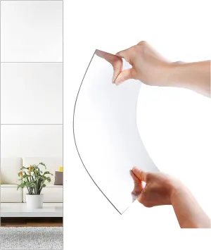 Paghadi Squre Shape Adhesive Mirrors Sticker for Wall on Tiles Bathroom Bedroom Living Home Shower Gym - Thick Square (30 X 30 Cm) (30 X 30 Cm 8 Pcs)