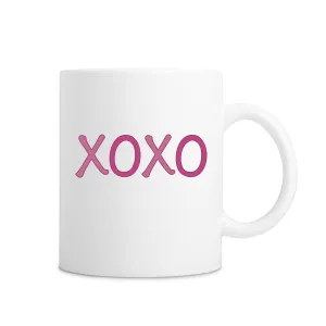 Pink XOXO Love Mug - White