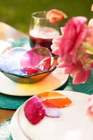 Rainbow Petal Appetizer Plate