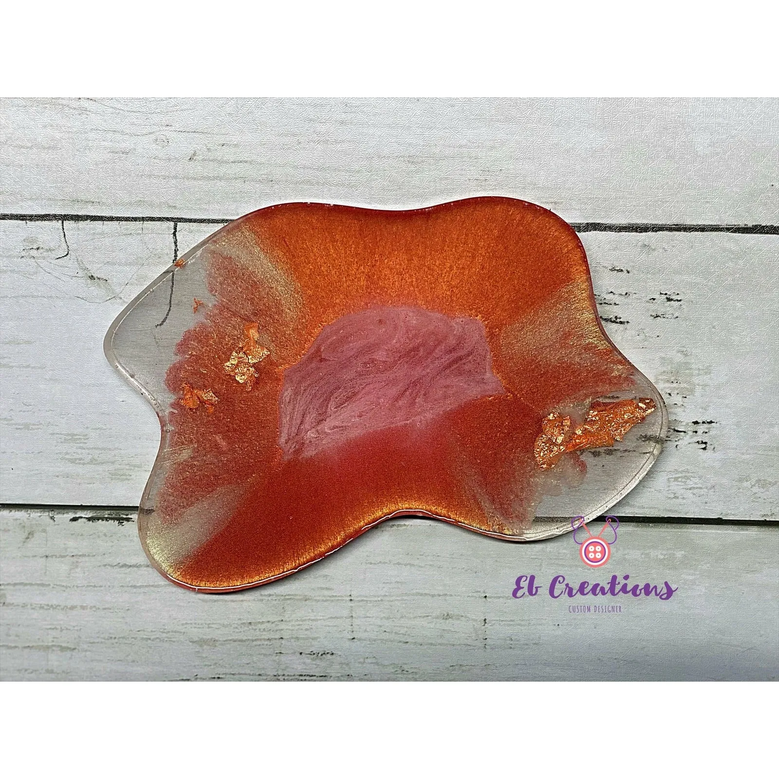 Resin Rose Gold Milky Way Coaster