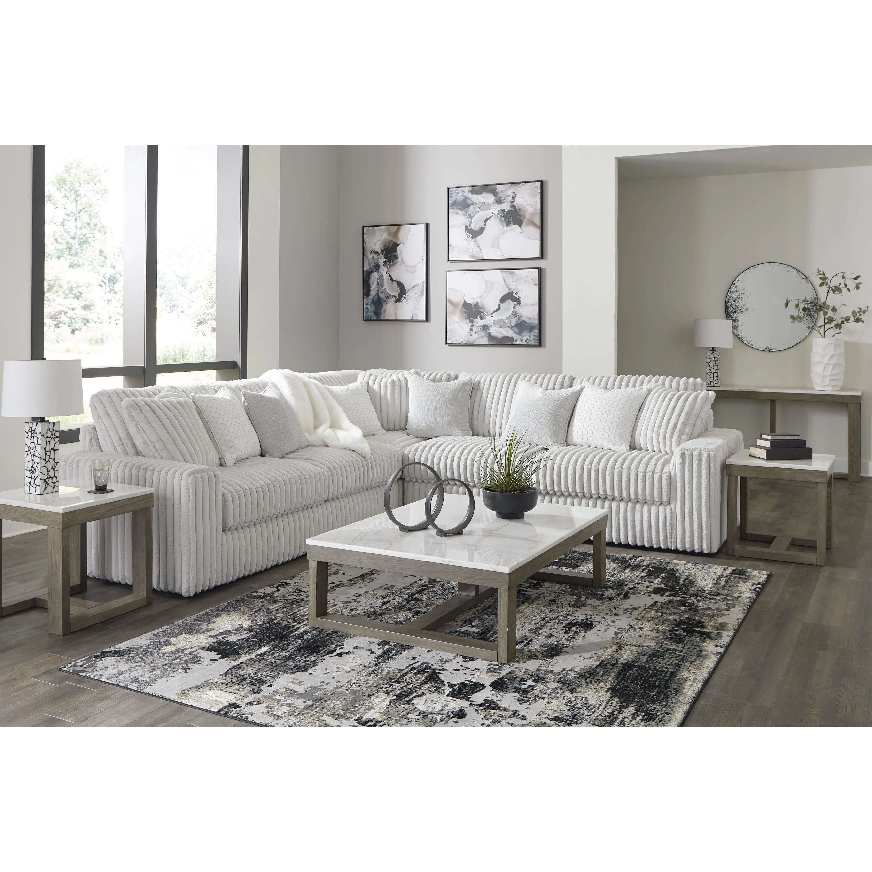 Signature Design by Ashley Stupendous Fabric 3 pc Sectional 2590366/2590377/2590367