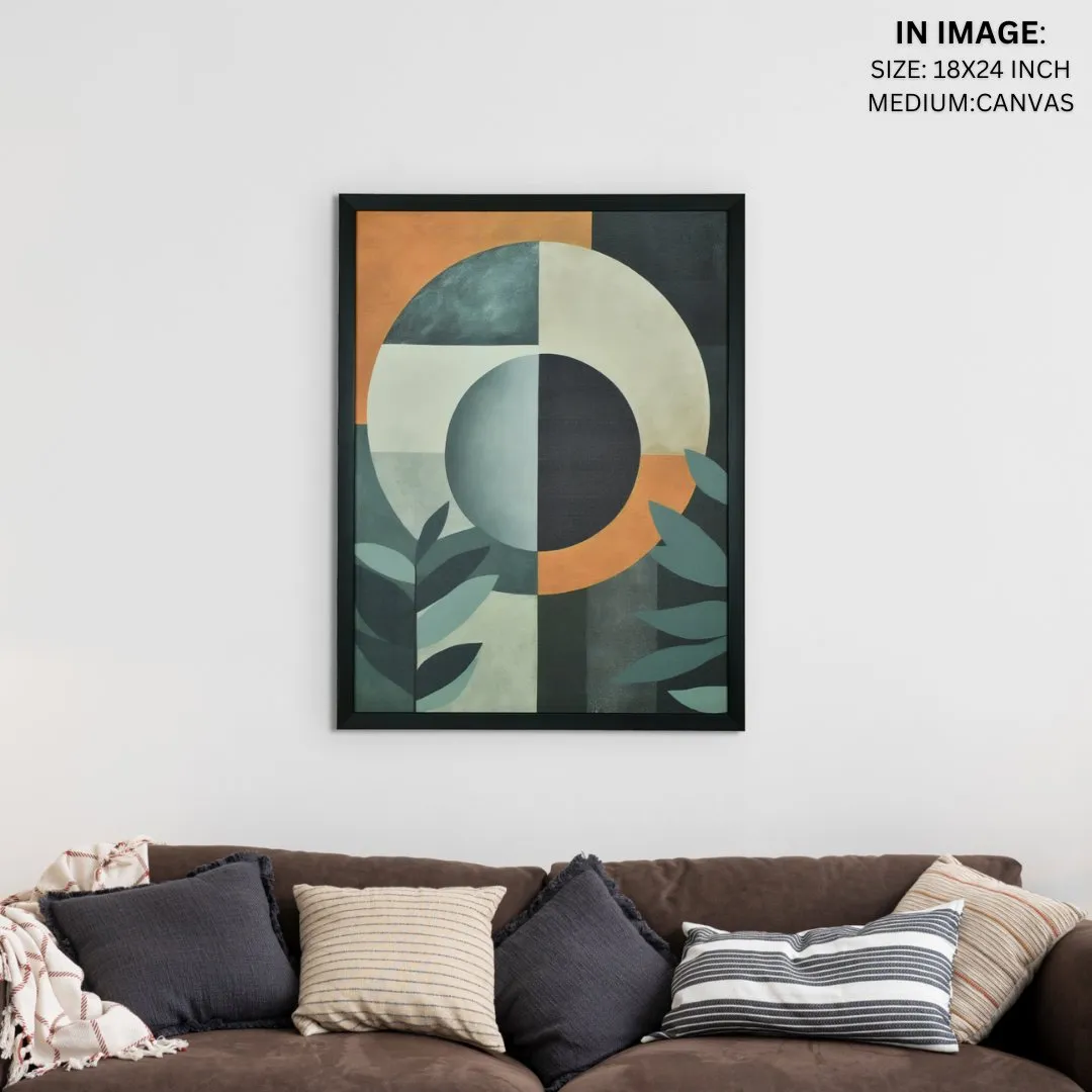 Sowpeace's Handcrafted Scandinavian Sphere Leaves Abstract Wall Art – Premium Canvas Prints for Contemporary Home Decor