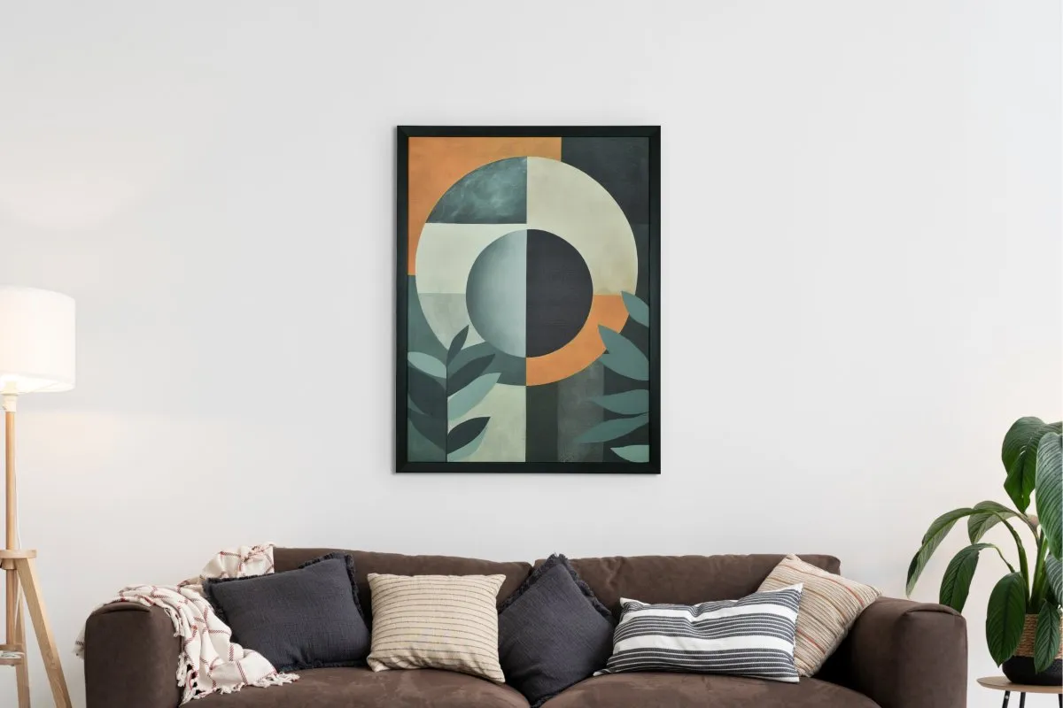 Sowpeace's Handcrafted Scandinavian Sphere Leaves Abstract Wall Art – Premium Canvas Prints for Contemporary Home Decor