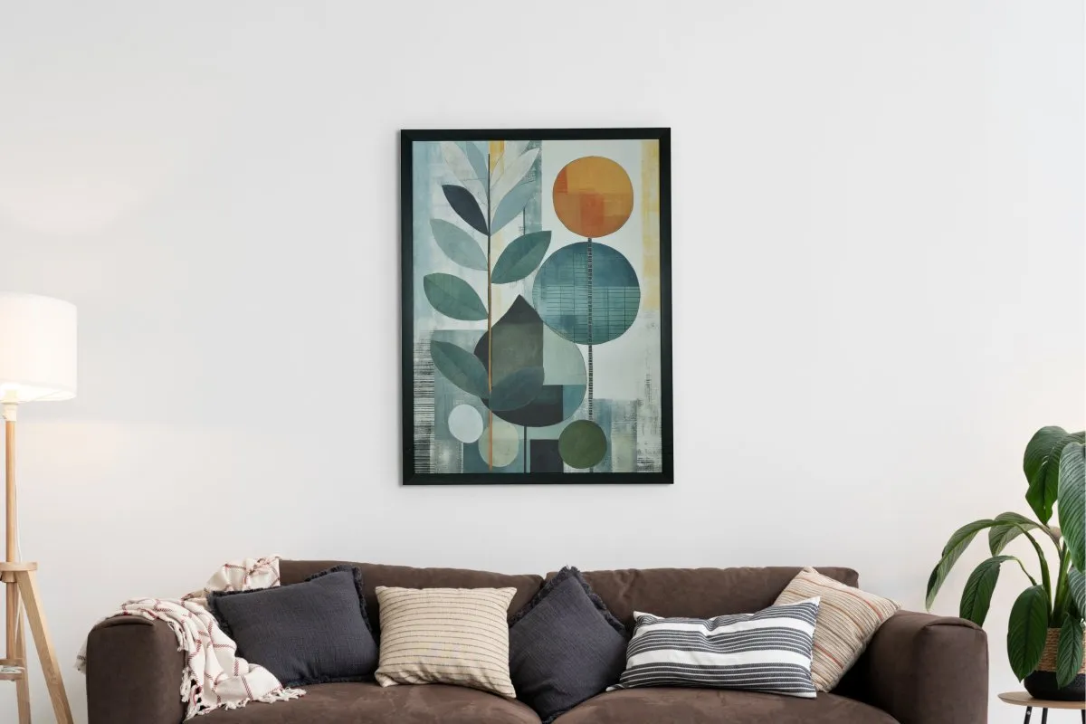 Sowpeace's Handcrafted Scandinavian Sphere Leaves Abstract Wall Art – Premium Canvas Prints for Contemporary Home Decor