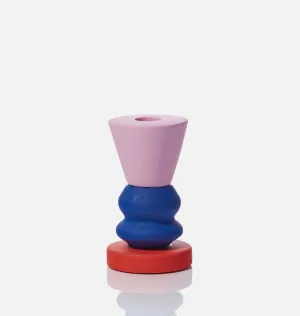 Stack Cobalt Candlestick Holder