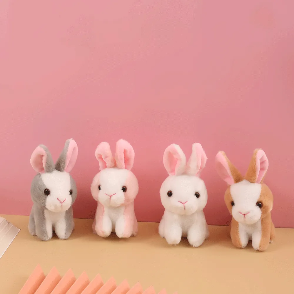 Sweet mini bunny keychain plush keychain.