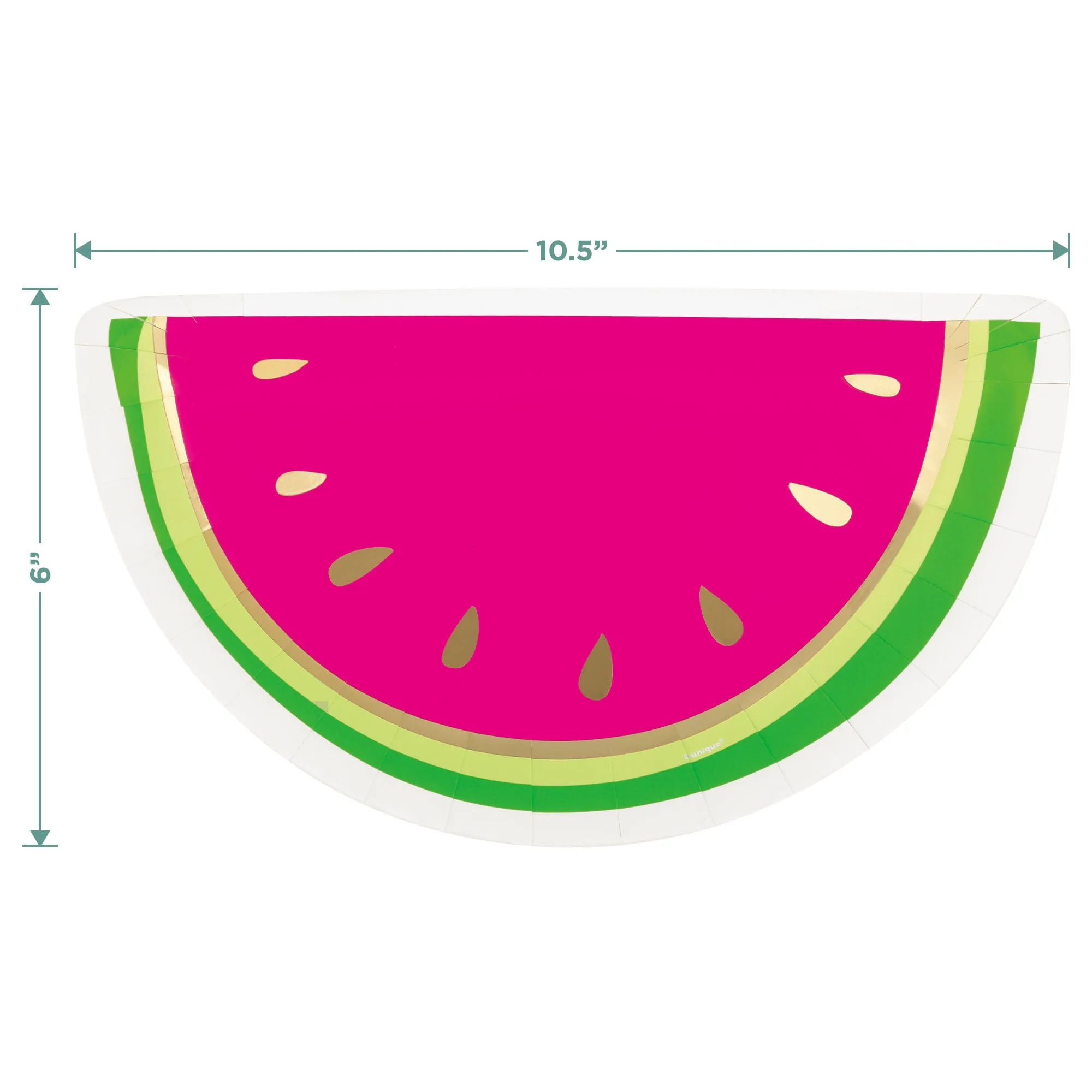 Sweet Summer Watermelon Party Melon Slice Paper Dessert Plates, Pineapple Shaped Paper Dessert Plates, and Lunch Napkins (16 Total Plates & Napkins)