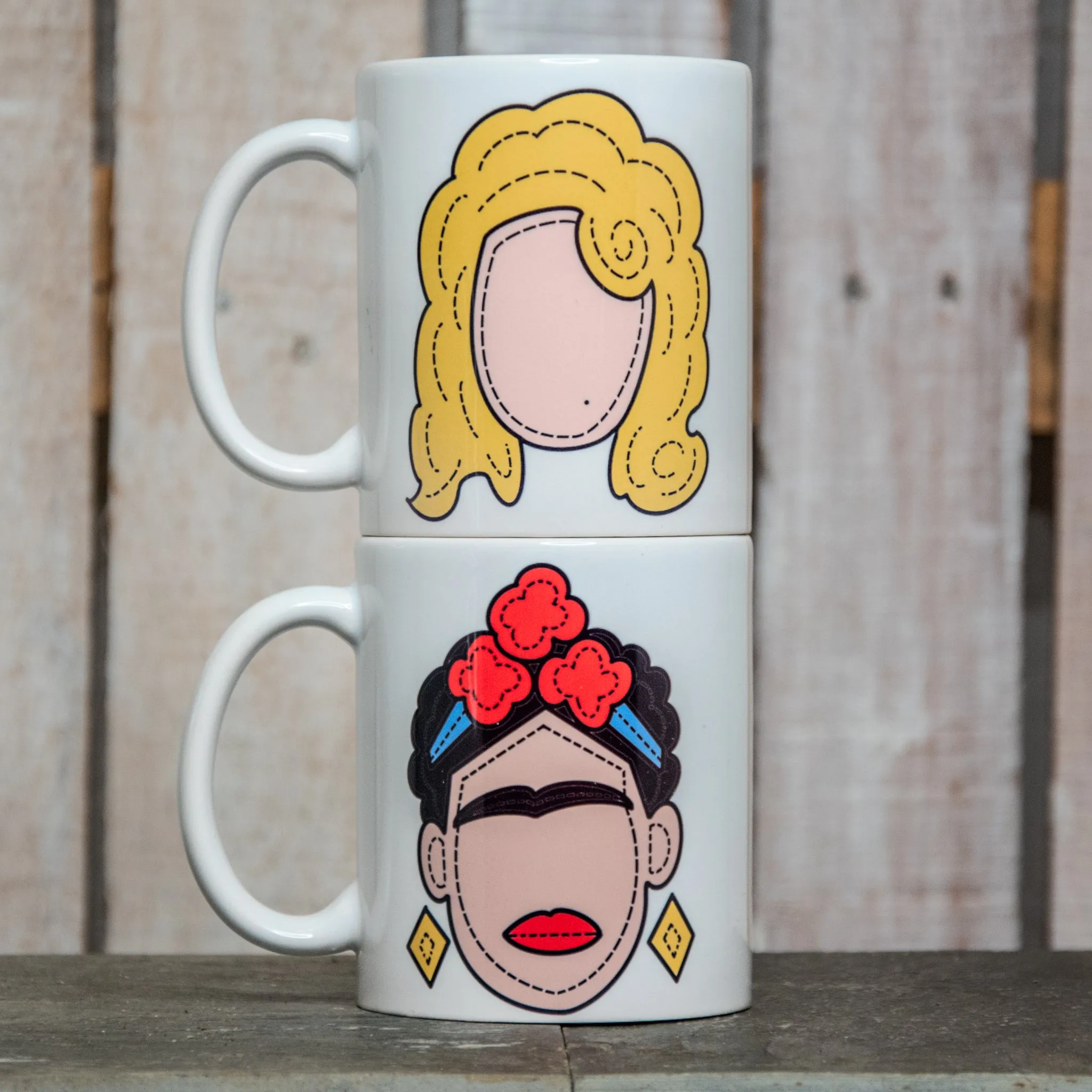 The Icon Series Mugs | Coffee Cup | Hand printed original artwork mugs | Frida