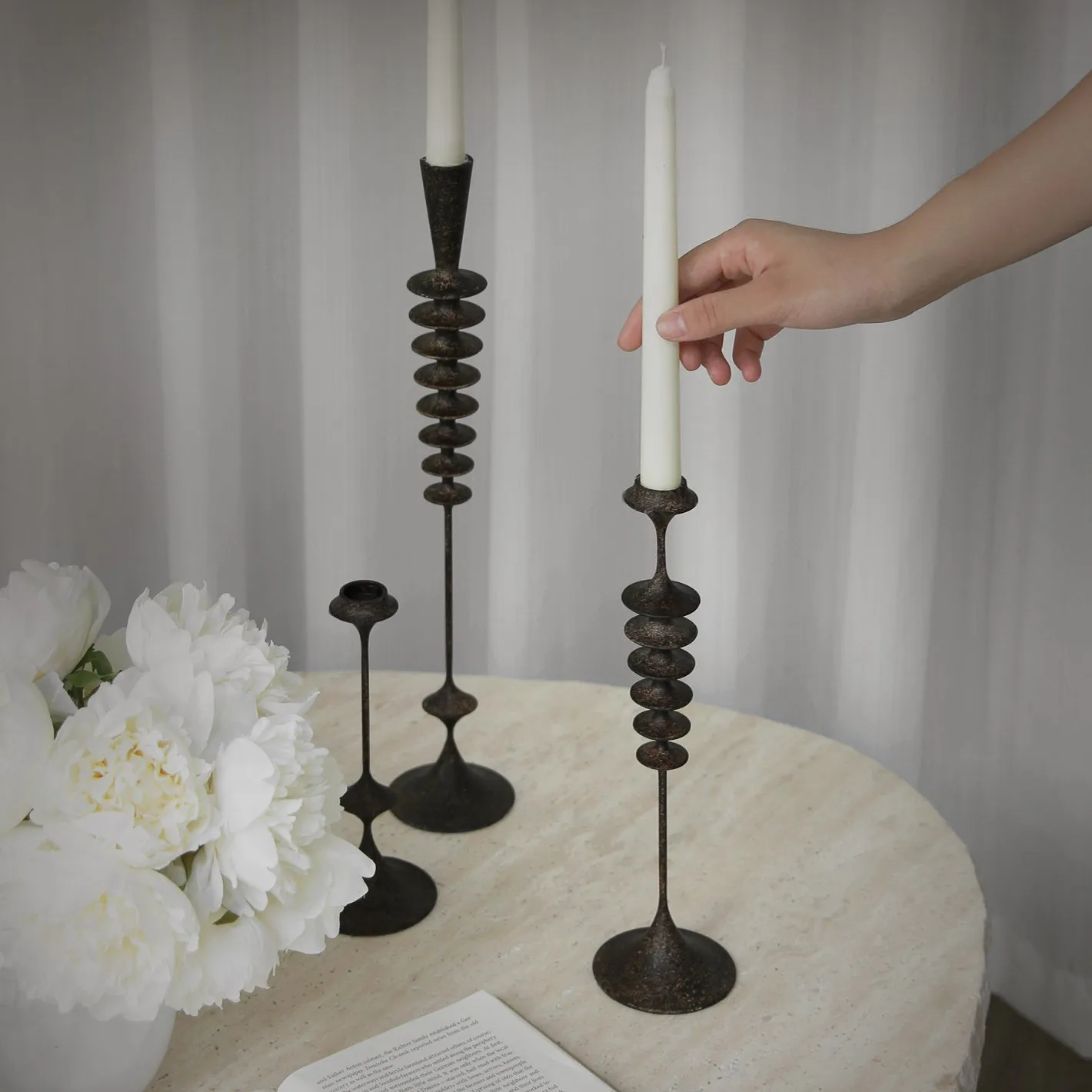 Vintage Candle Holder Set(Three-piece Set)