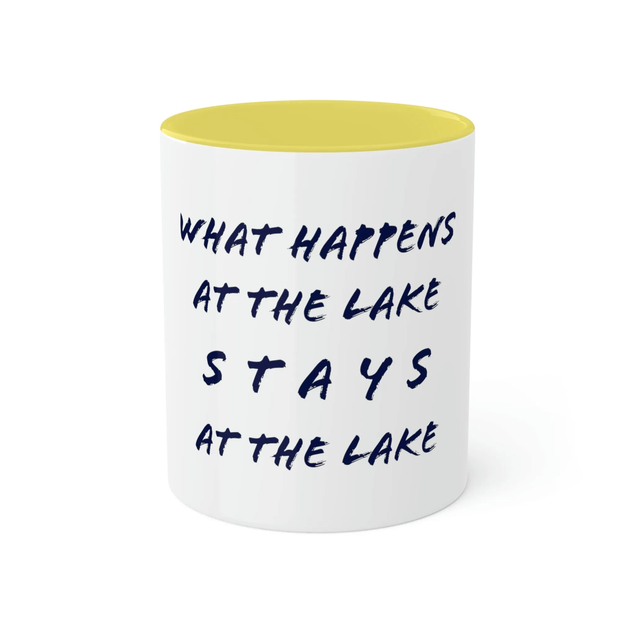 What Happens At The Lake - Colorful Mugs, 11oz