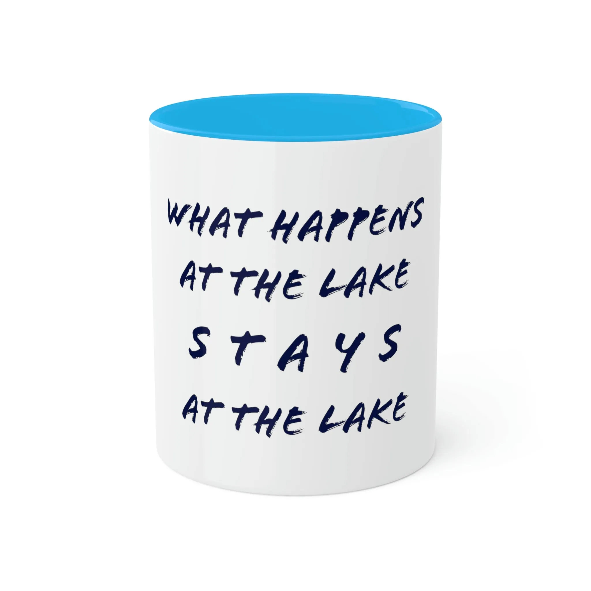 What Happens At The Lake - Colorful Mugs, 11oz